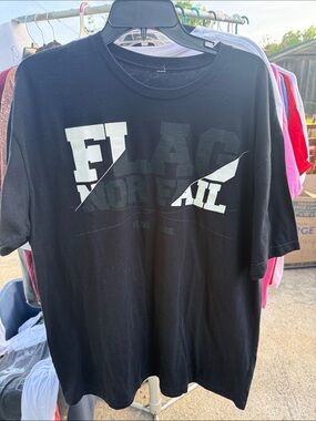 flag nor fail Men's Black Graphic Tee